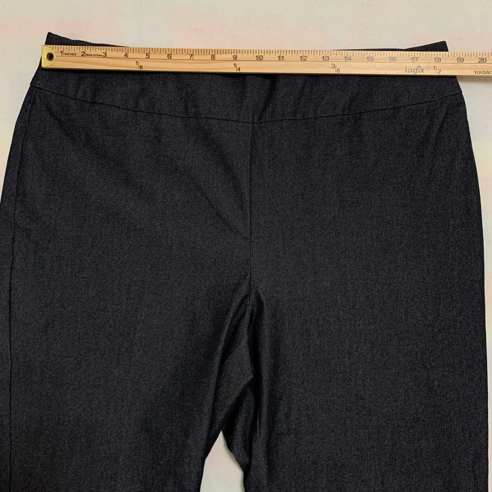 Chico's‎ So Slimming Crop Pants Women's Pull On High Rise Stretch Gray 3 (XL/16)